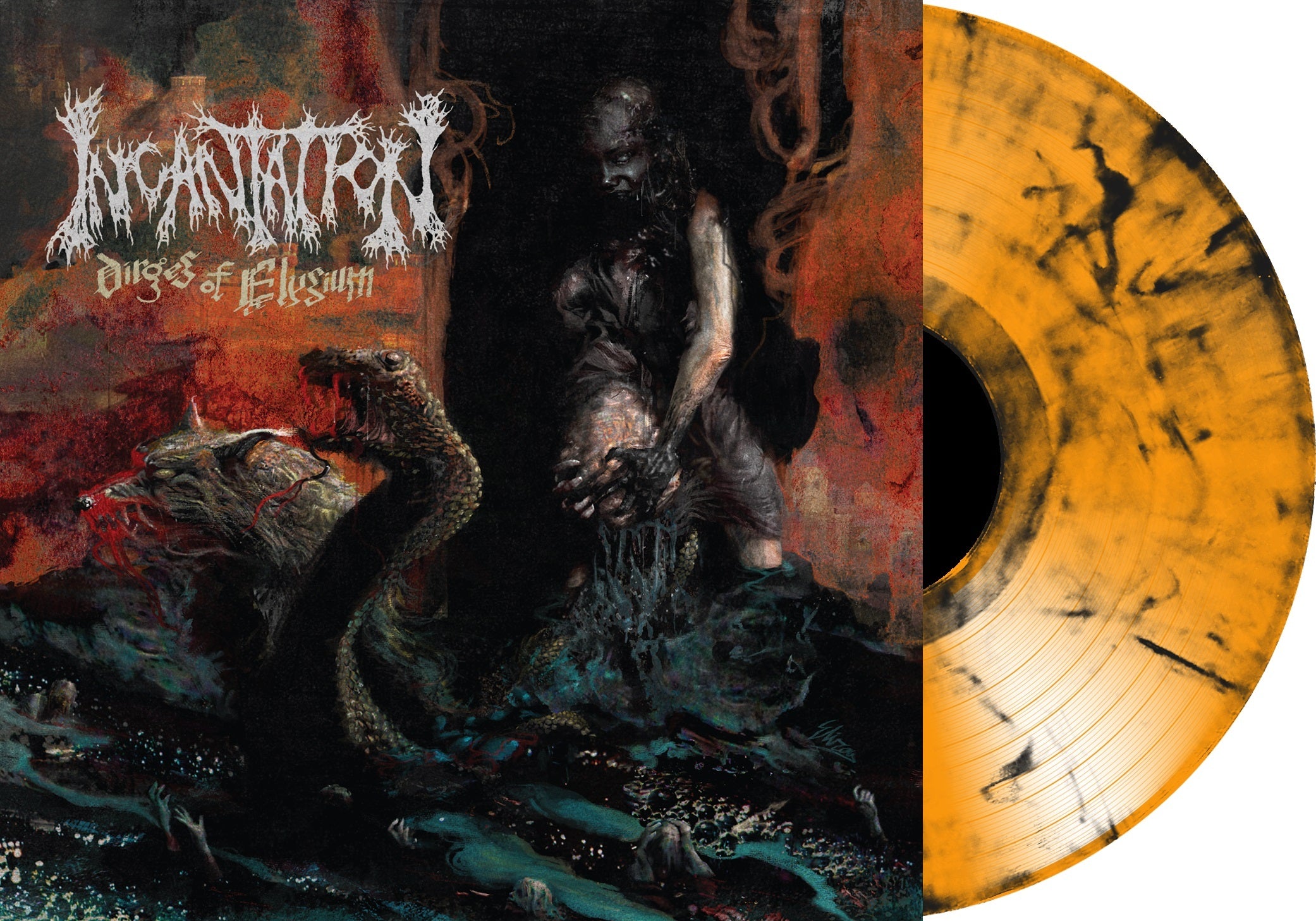 Dirges of Elyzium (Transparent Red / Black Marble Vinyl)