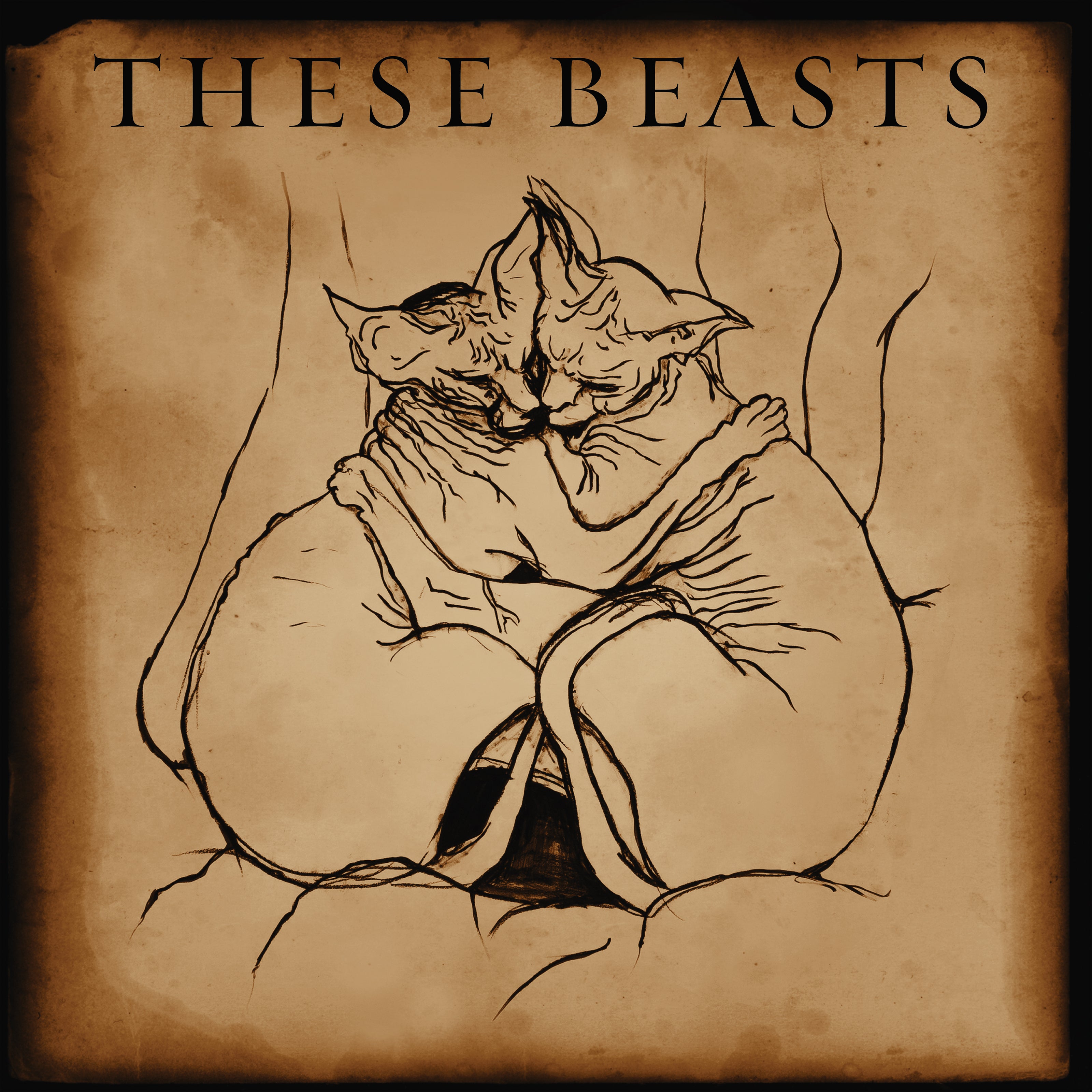 These Beasts (Clear Oxblood Aqua Splatter)