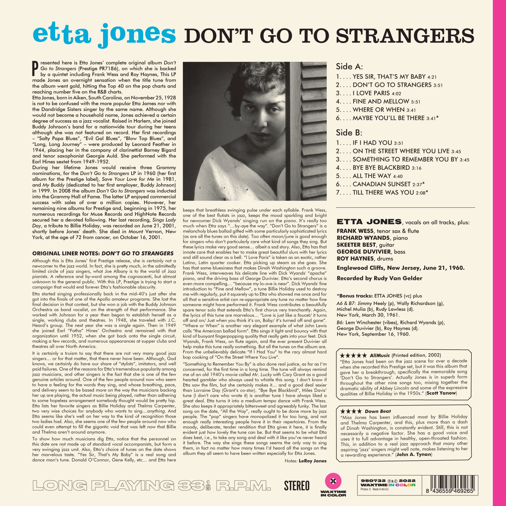 Don't Go To Strangers - 180-Gram Blue Colored Vinyl