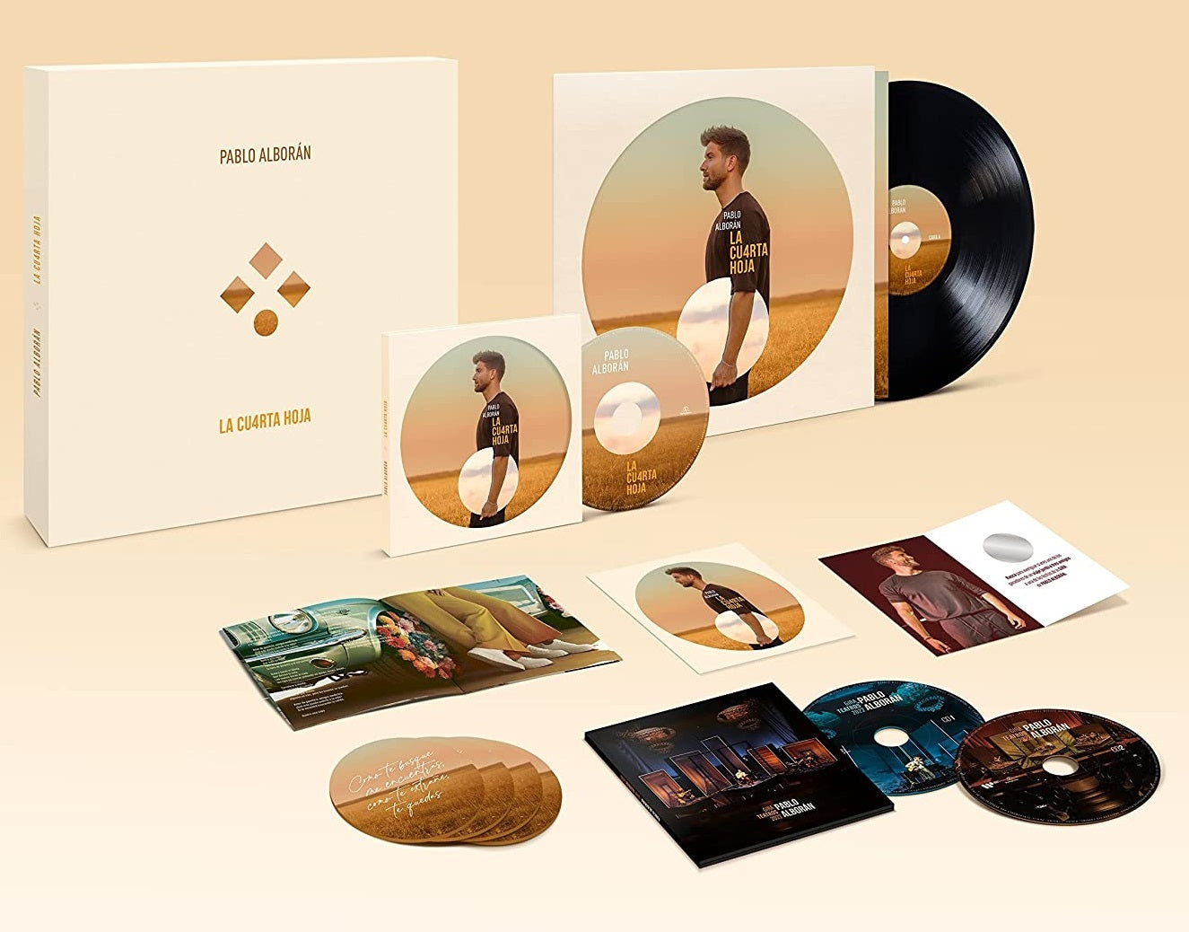 La Cuarta Hoja - La Cuarta Hoja' + Vinilo La Cuarta Hoja + 2CD Directo Gira De Teatros 2022 + Postcard + 4 Postcards + Christmas Scratch & Win Cards
