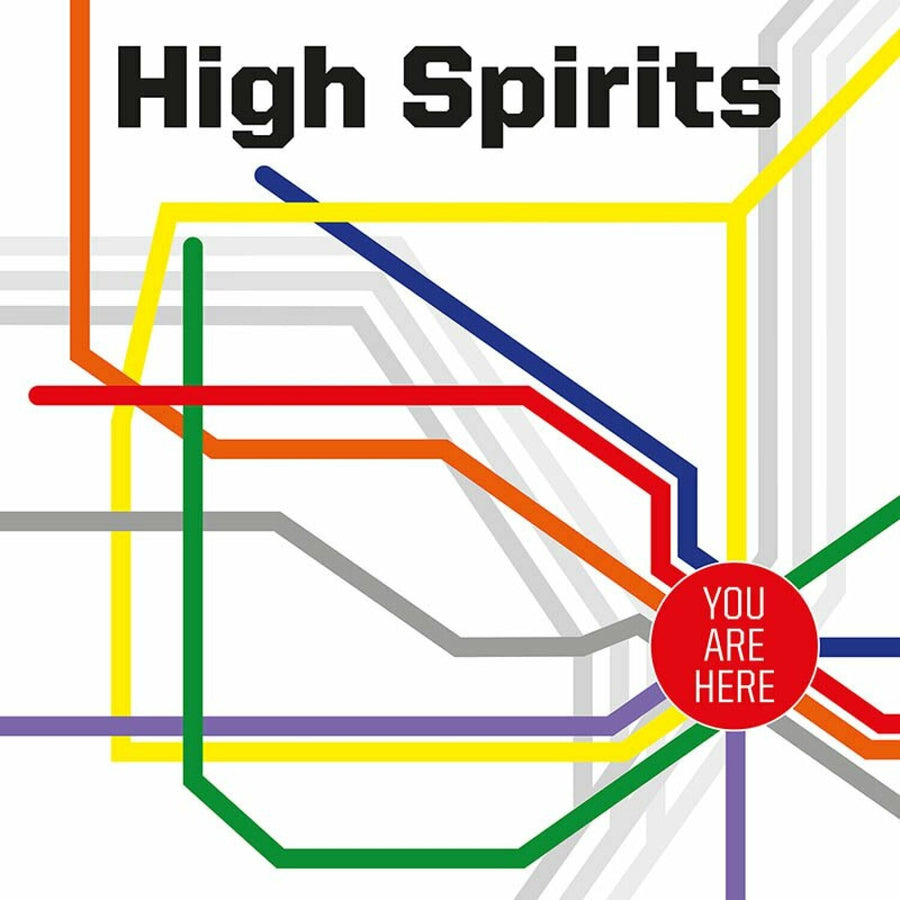 You Are Here - blue w/ white & red splatter