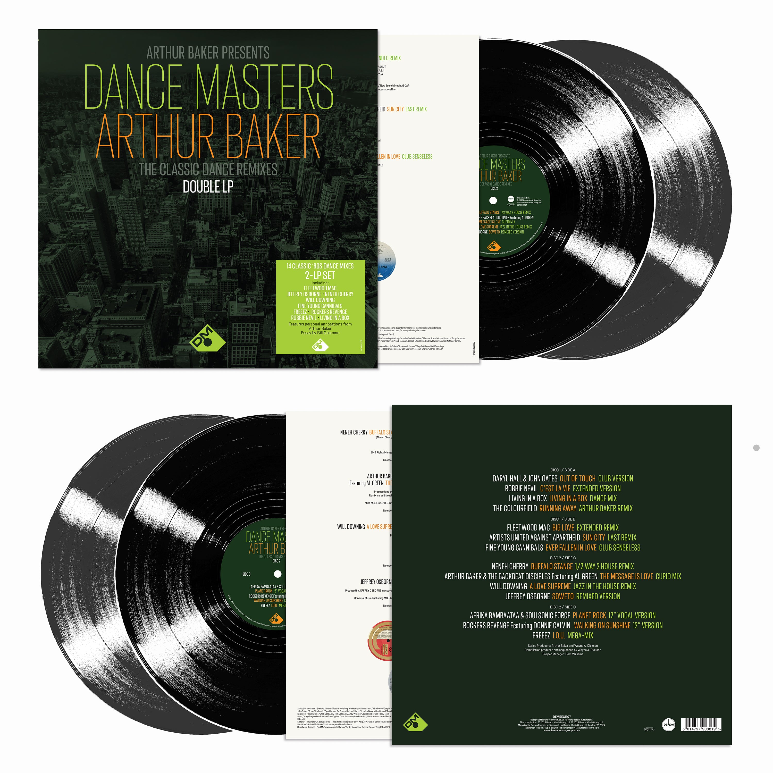 Arthur Baker Presents Dance Masters: Arthur Baker The Classic Dance Remixes - 2LP 140-gram Black Vinyl