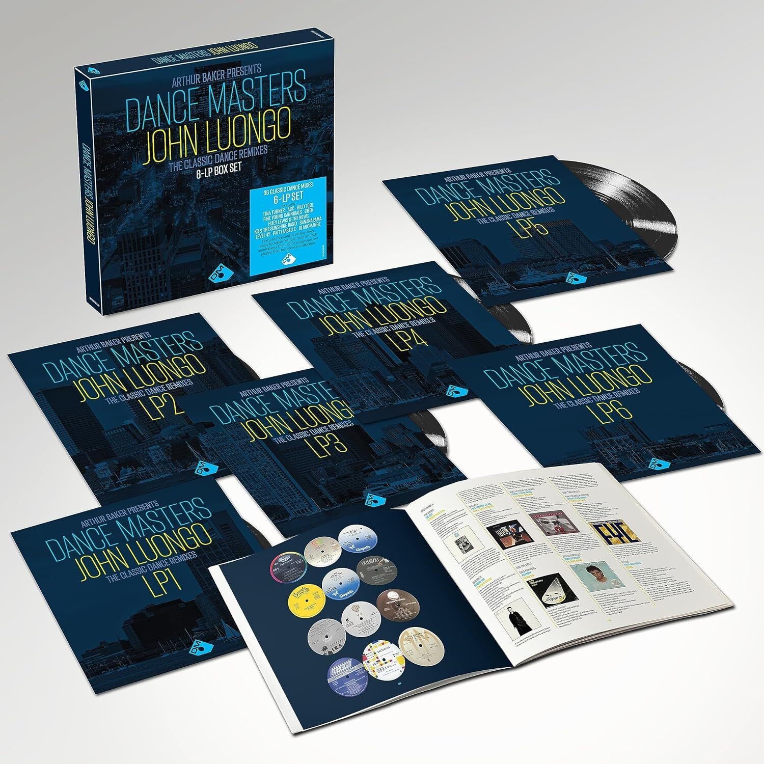 Arthur Baker Presents Dance Masters: John Luongo - 140gm 6LP Black Vinyl Boxset Signed Edition