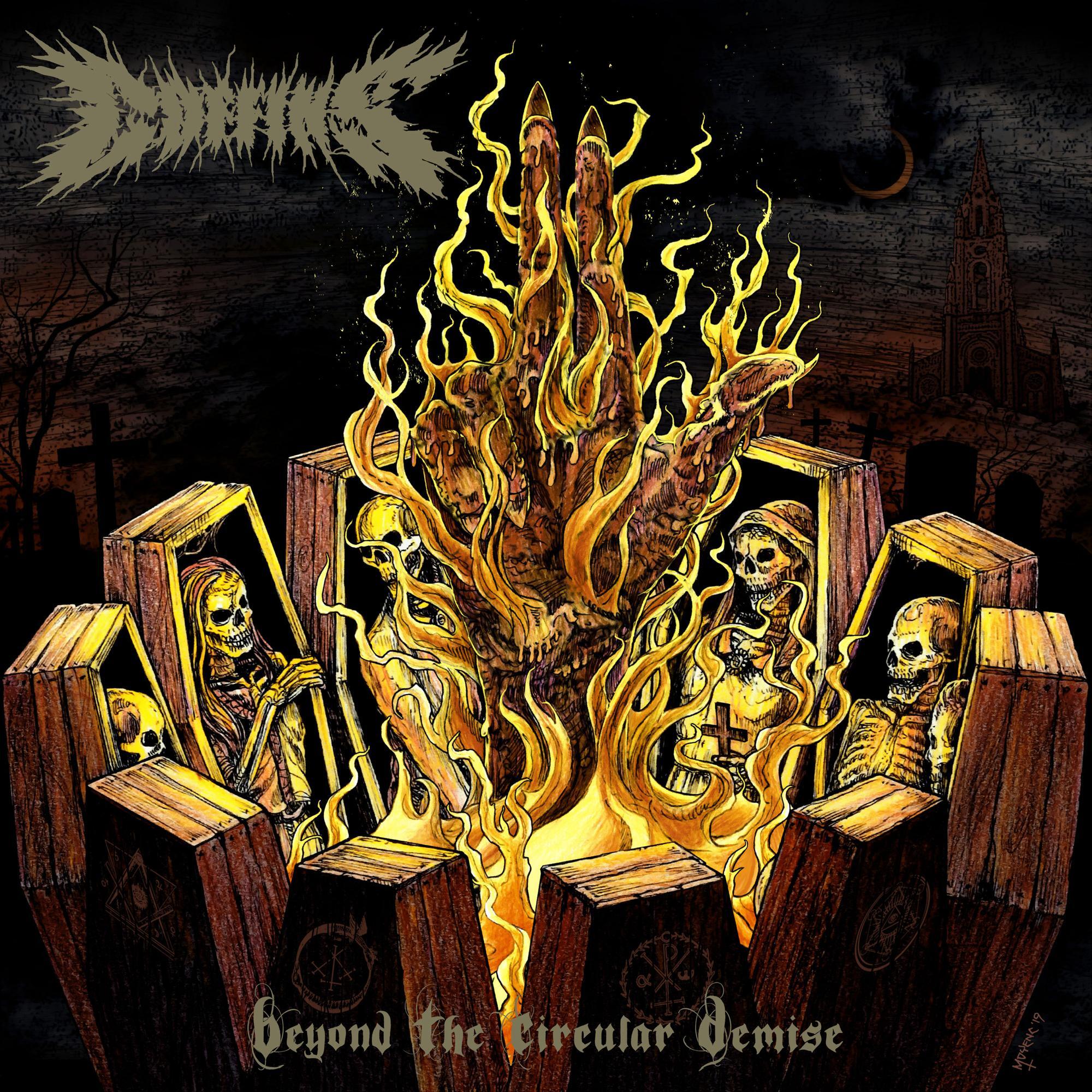Beyond The Circular Demise - Limited Black Ice with Mustard Yellow, Halloween Orange & Oxblood Splatter Colored Vinyl