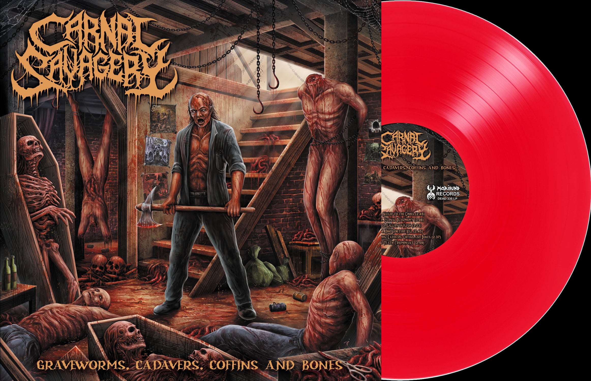 Graveworms, Cadavers, Coffins and Bones - Clear Blood Red