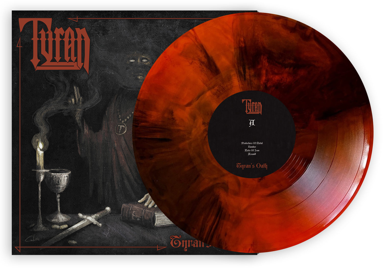 Tyran's Oath - Orange/Black Marble