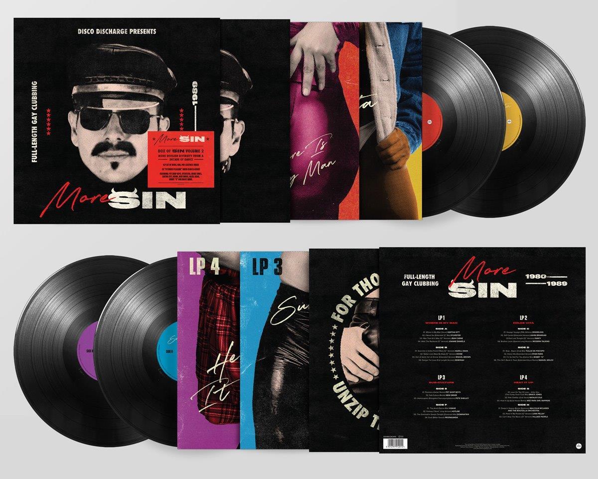 Disco Discharge Presents More Sin - Box Of Sin 2 / Various - 4LP Set with Booklet