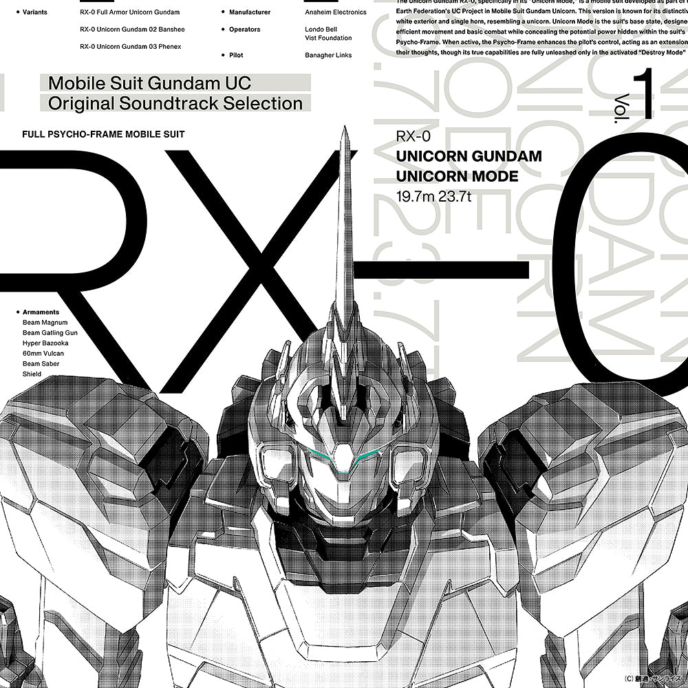 Mobile Suit Gundam UC Original Soundtrack Selection Vol I = 機動戦士ガンダムUC オリジナルサウンドトラックセレクション Vol.I
