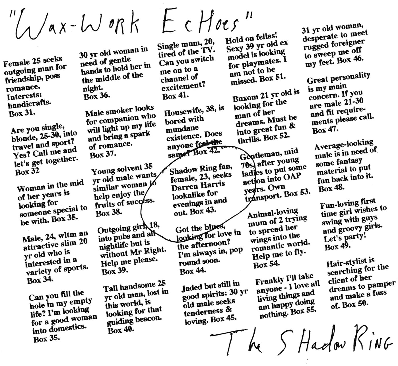 Wax-Work Echoes