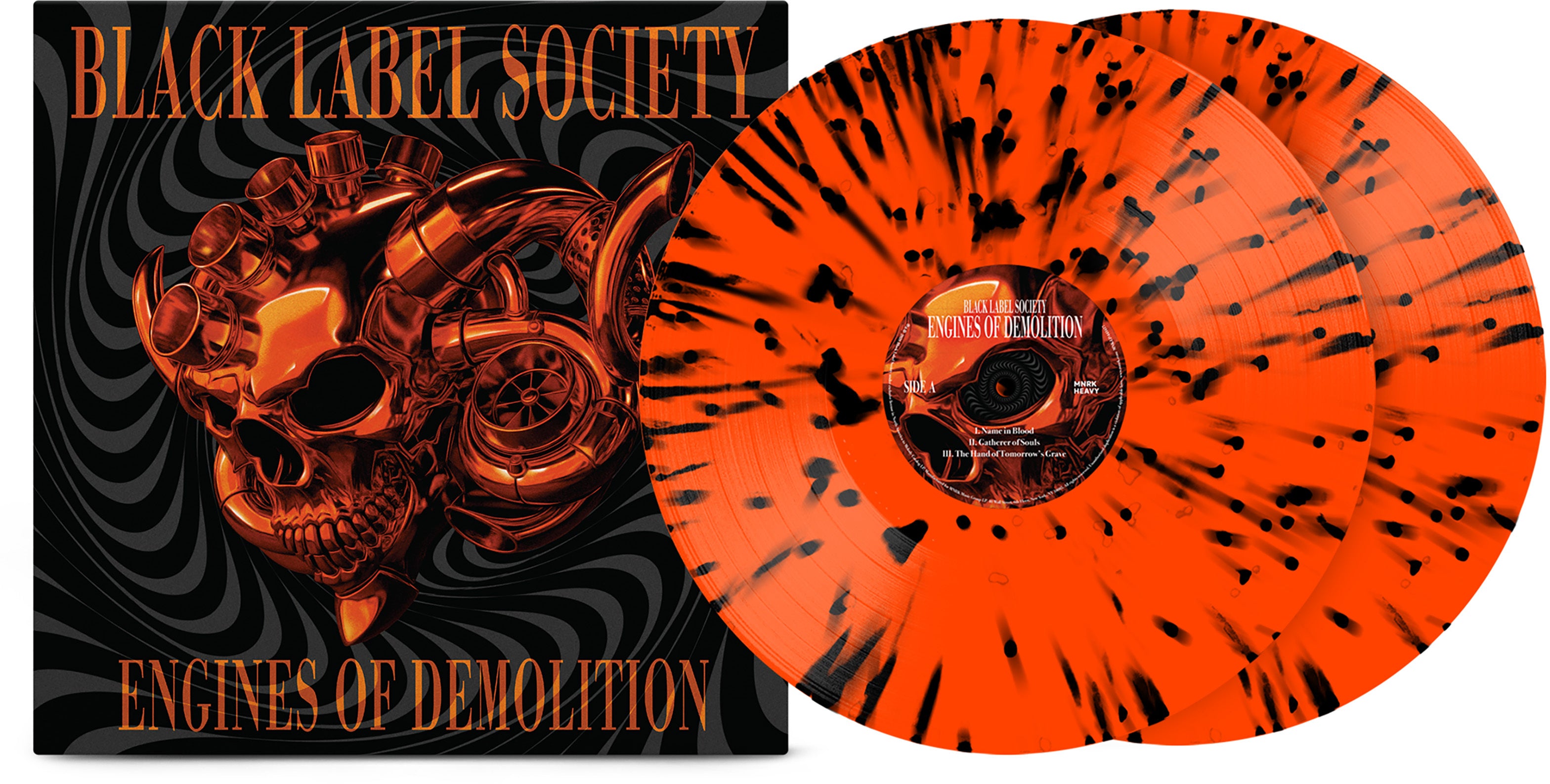 Engines of Demolition - Orange with Black Splatter