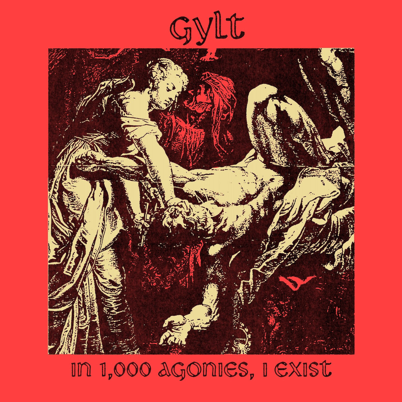 In 1000 Agonies I Exist - Transparent Red W/ Black Splatter