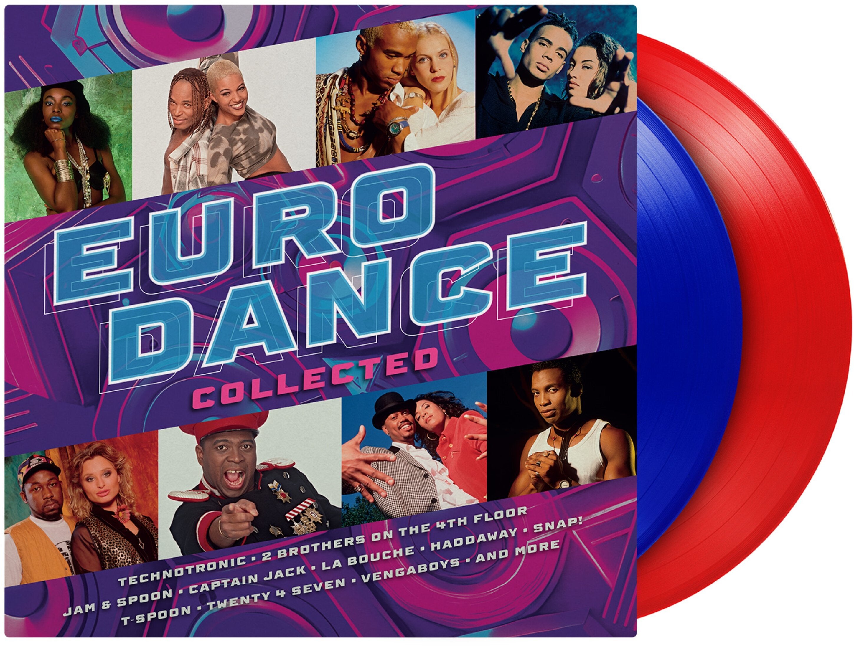 Eurodance Collected / Various - Limited 180-Gram Translucent Blue & Translucent Red Colored Vinyl
