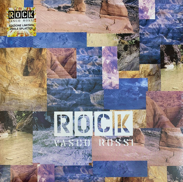Rock - Clear with Red, Blue & Yellow Splatter Colored Vinyl