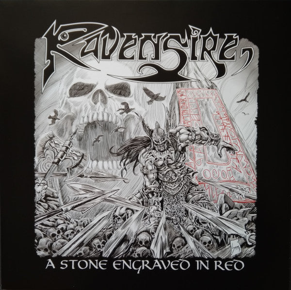 A Stone Engraved In Red