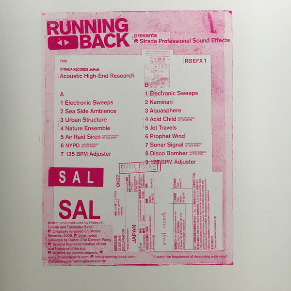Running Back Presents Strada Professional Sound Effects